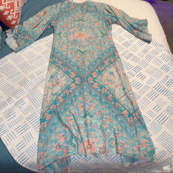 Spell & the Gypsy NWT Farrah Half Moon Gown Aqua M - Picture 13 of 15